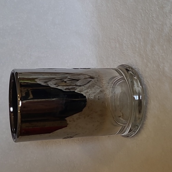 Walt Disney World EPCOT CENTER Glass Metallic Silver Smoke 14oz 5½" Mug vintage - Picture 2 of 6